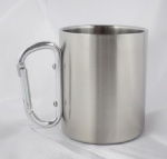 stainless steel carabiner mug